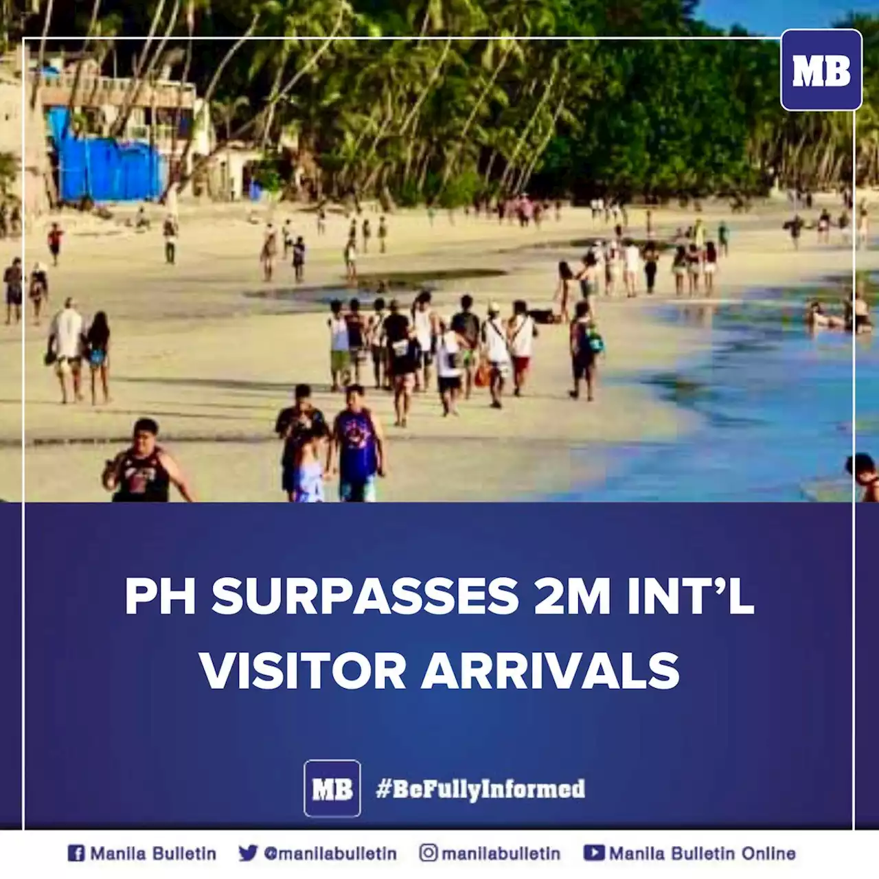 PH surpasses 2M int’l visitor arrivals