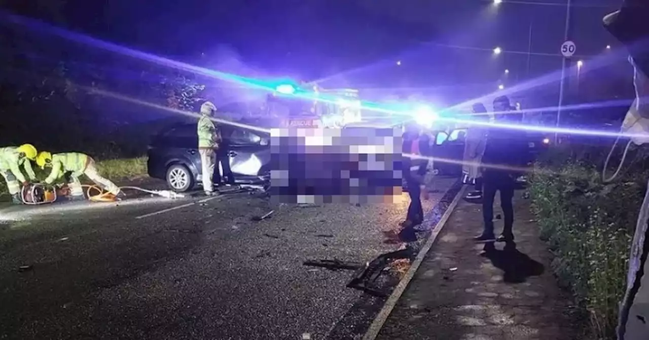 Driver dies after three-car horror crash which left two others injured