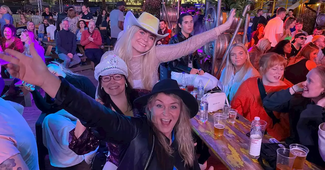 Fans go wild for Eurovision fan party in Piccadilly Gardens