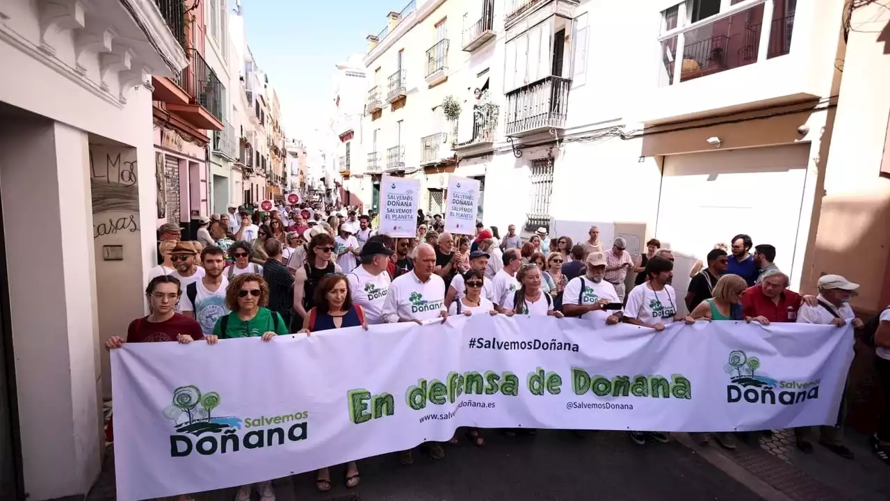 Sevilla planta cara al plan de regadío de Doñana de PP y Vox con una multitudinaria manifestación