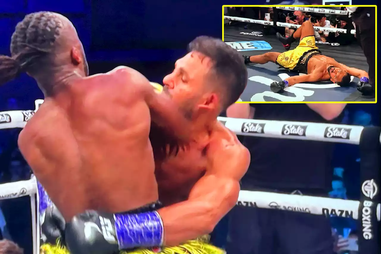 KSI KOs Joe Fournier with controversial elbow and referee misses it