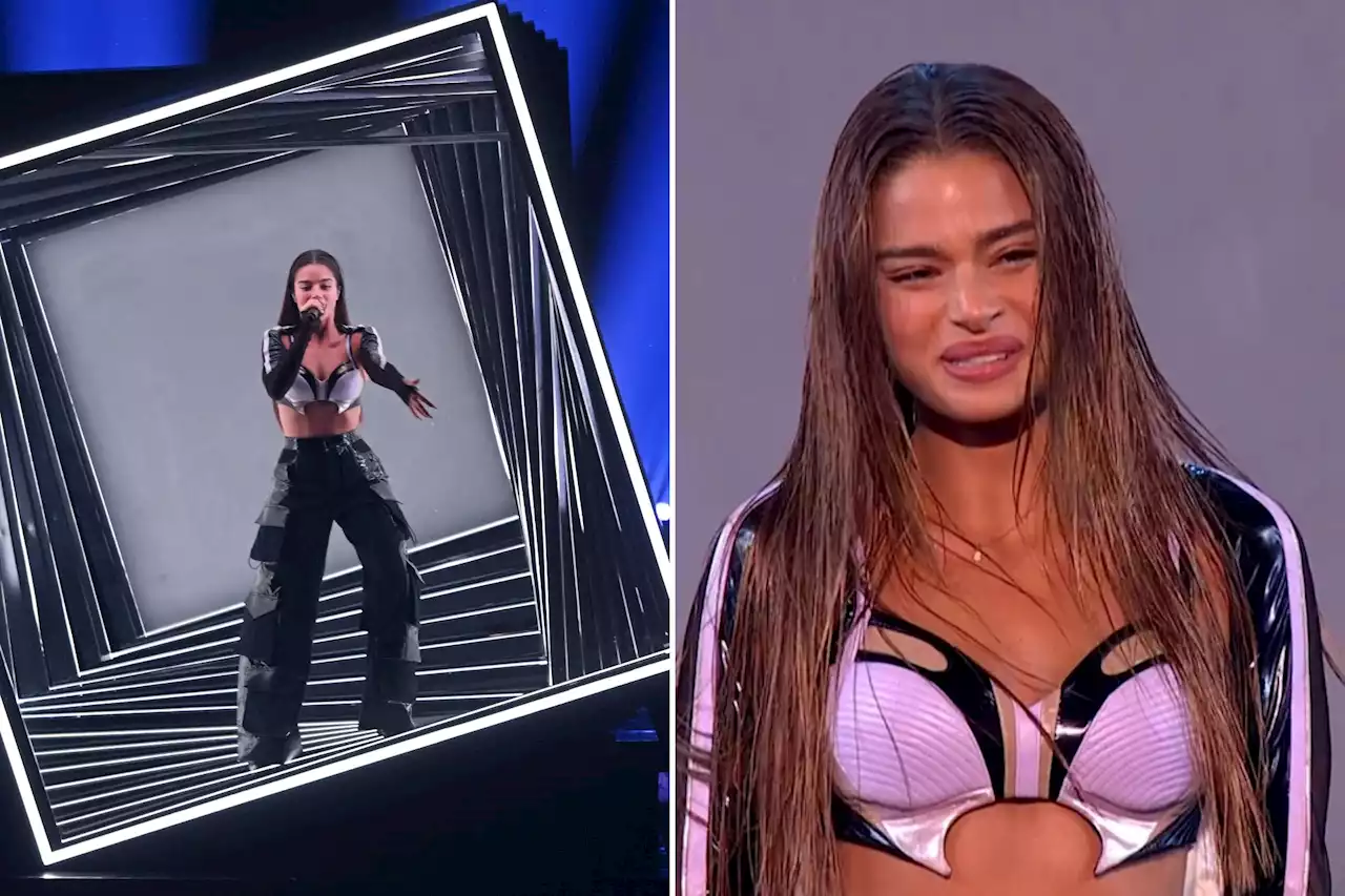 Israel's Eurovision Noa Kirel breaks down in tears after breakdance