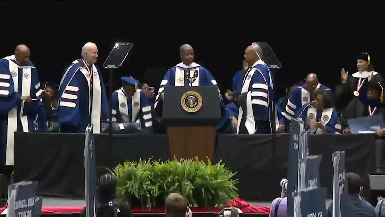 President Joe Biden speaks at Howard University commencement