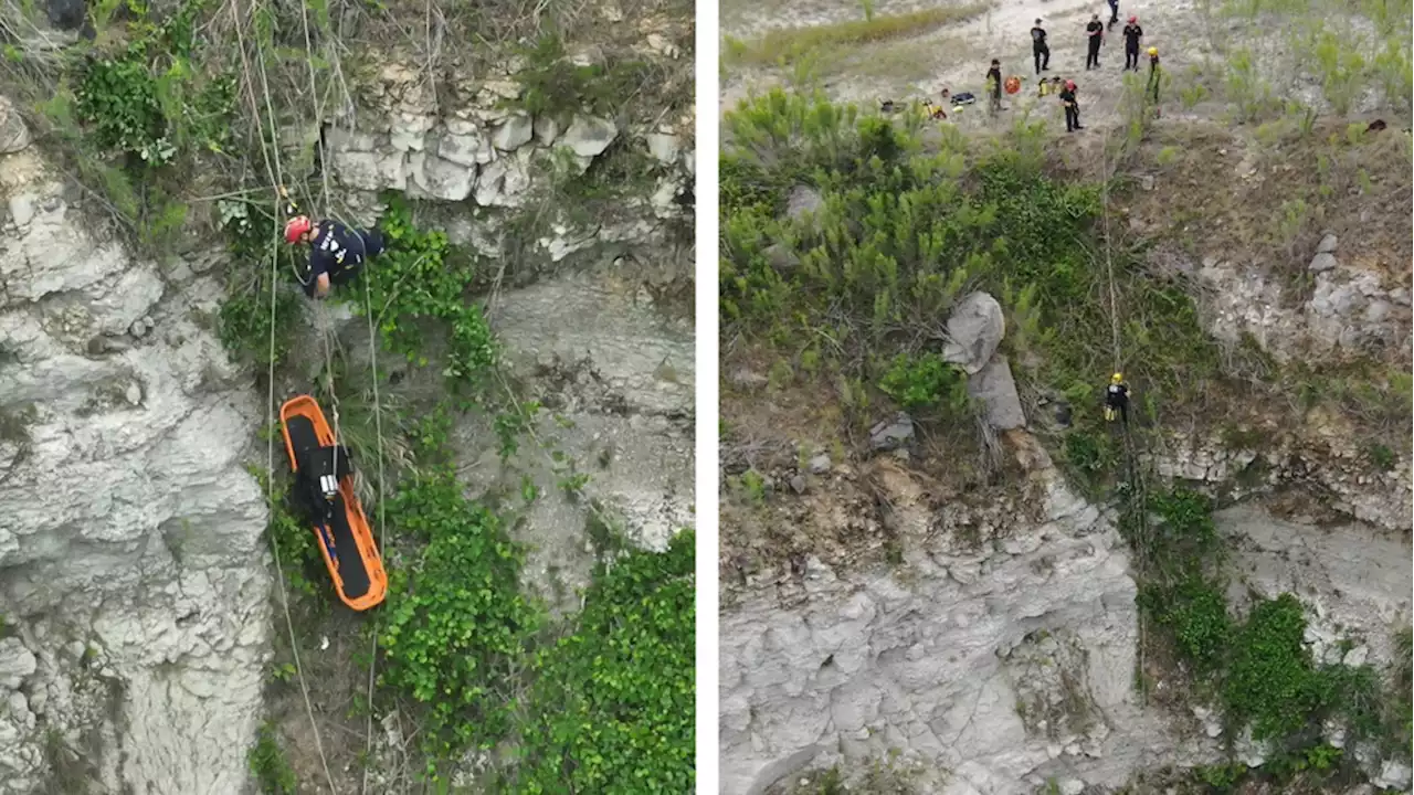 Teens rescued after allegedly trespassing, 1 falls down steep cliff