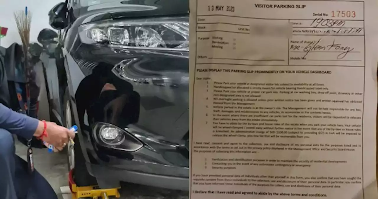 Man made to pay over $100 to release wheel clamp despite parking at condo's visitor lot