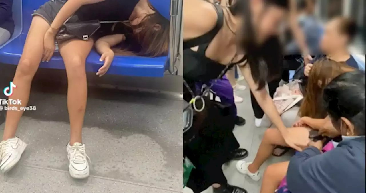 'She lucky this is Singapore': Netizens praise strangers for aiding drunk woman found slumped on MRT train