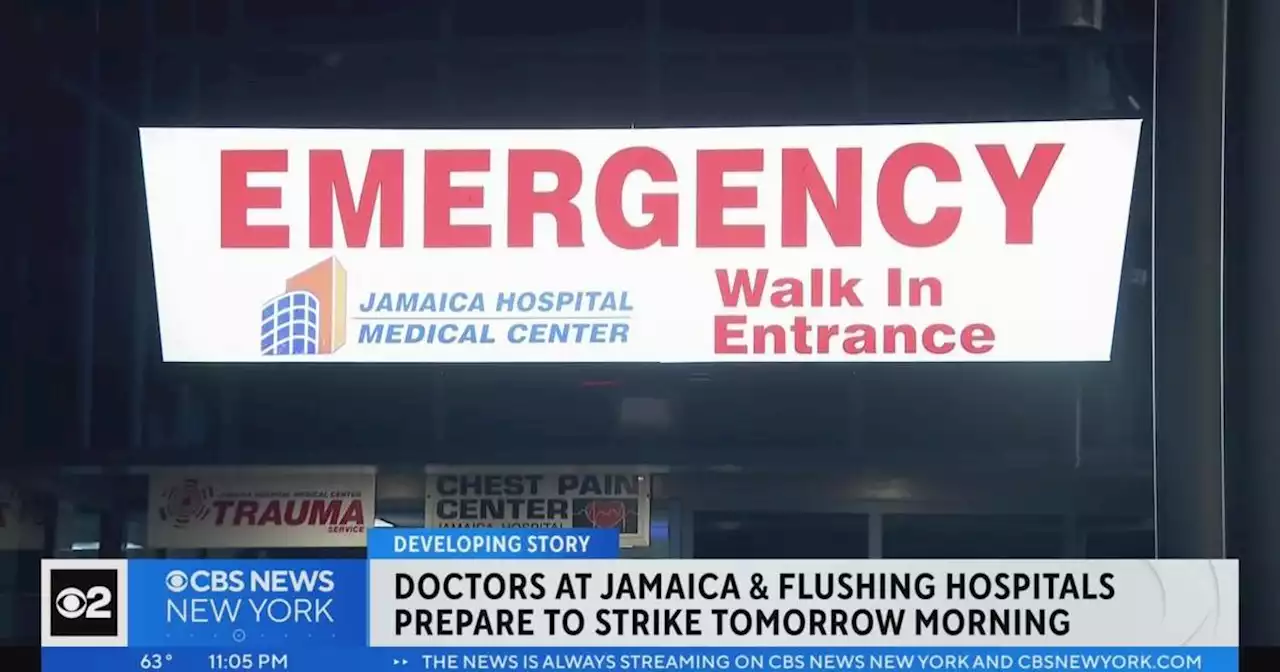 Doctors at Jamaica and Flushing hospitals set to strike Monday morning