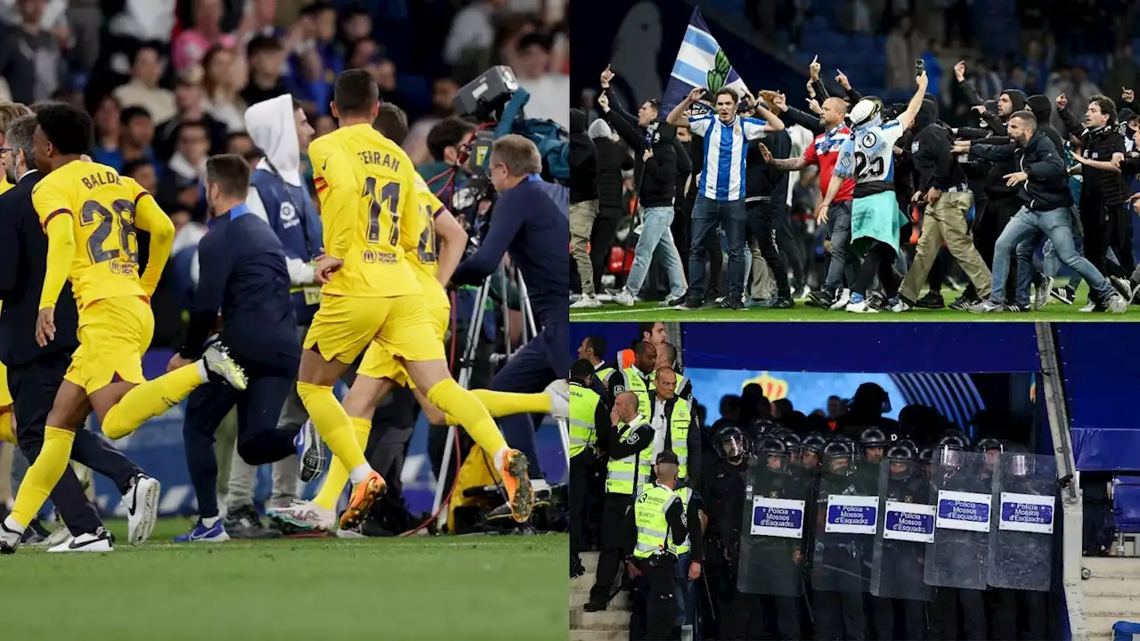 Il Barcellona vince ma scoppia il caos: tifosi dell'Espanyol invadono il campo | Goal.com Italia