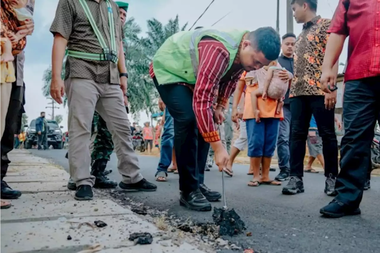 Pengaspalan Jalan Bunga Rampai III Dilakukan Asal-asalan, Bobby Minta Diaspal Ulang