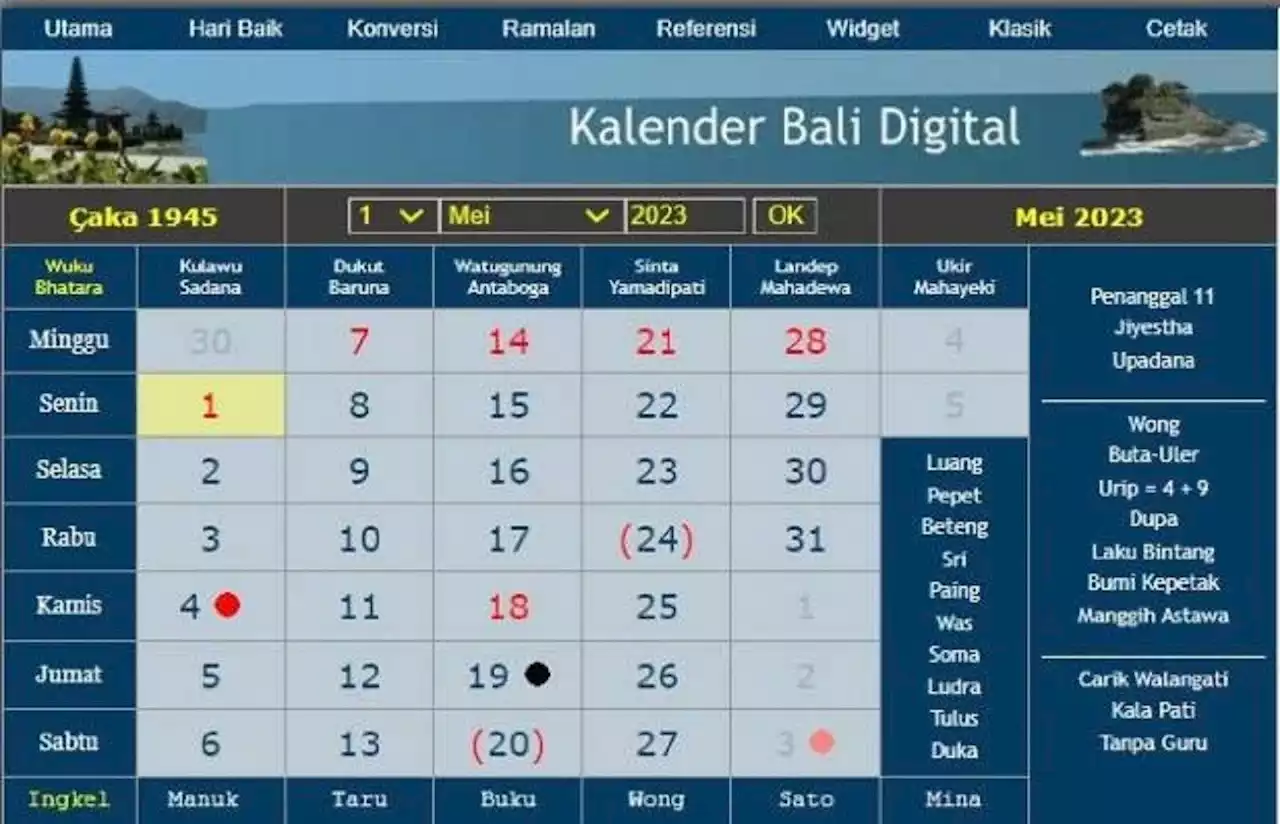 Kalender Bali Senin 15 Mei 2023: Baik Mengerjakan Sawah, Hindari Membangun & Mengatapi Rumah