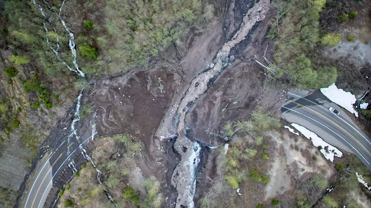 12 people, dog stranded at Mount St. Helens flown out after mudslide blocks road