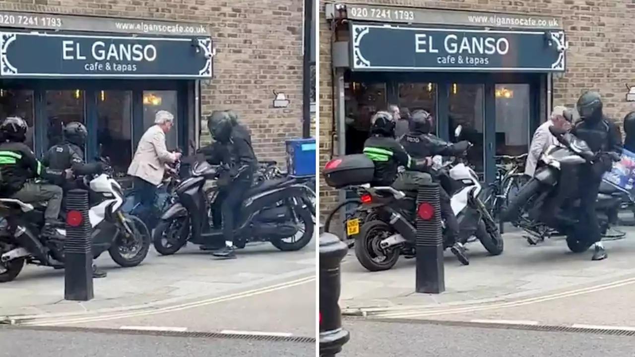 Moment architect, 70, fights off gang of moped thieves who were trying to steal his £2,500 Brompton bike