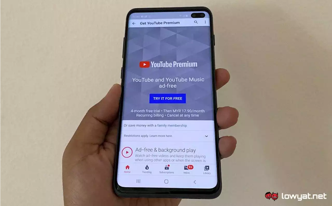 YouTube Premium Family Plan Now Costs RM7 More Per Month