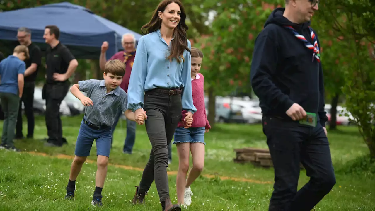 Princess Kate Is Seen Skipping Happily With Prince Louis and Princess Charlotte in Behind-the-Scenes Footage