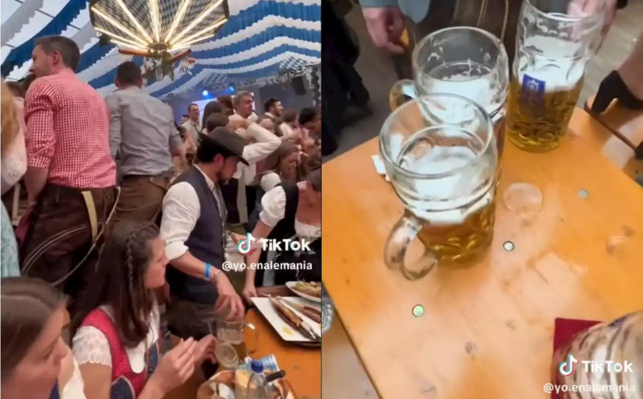 Influencer muestra cómo es una feria de cerveza en Alemania