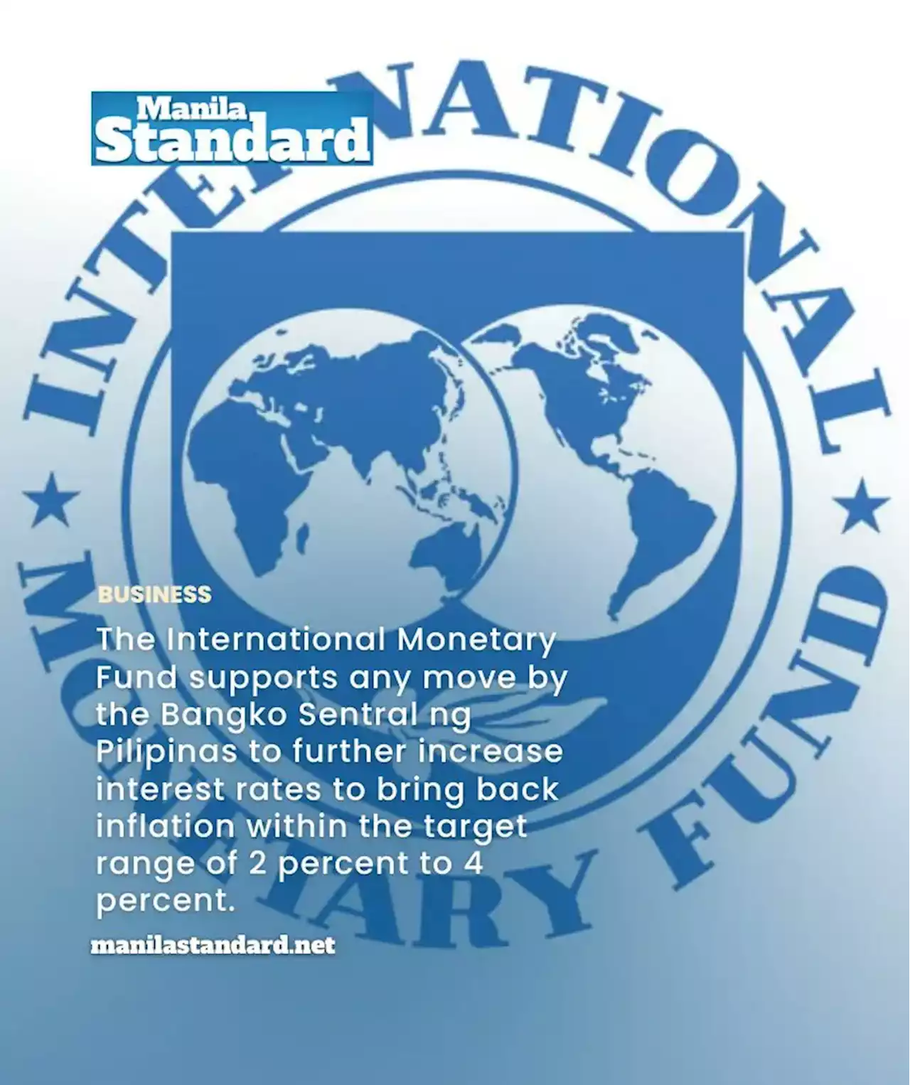 IMF supports BSP rate hike to cool inflation