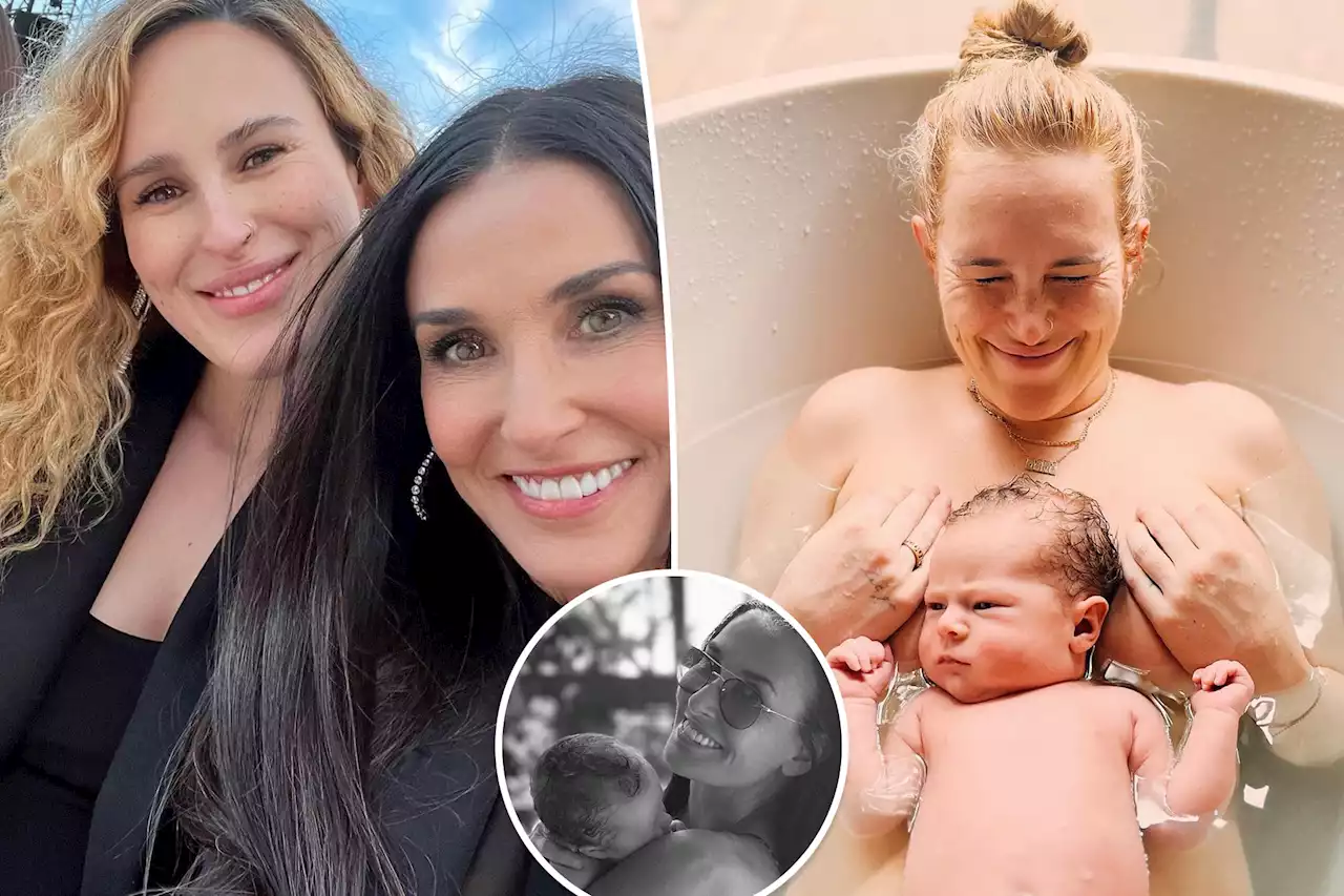 Grandma Demi Moore wears bikini celebrating Mother’s Day with Rumer Willis’ baby