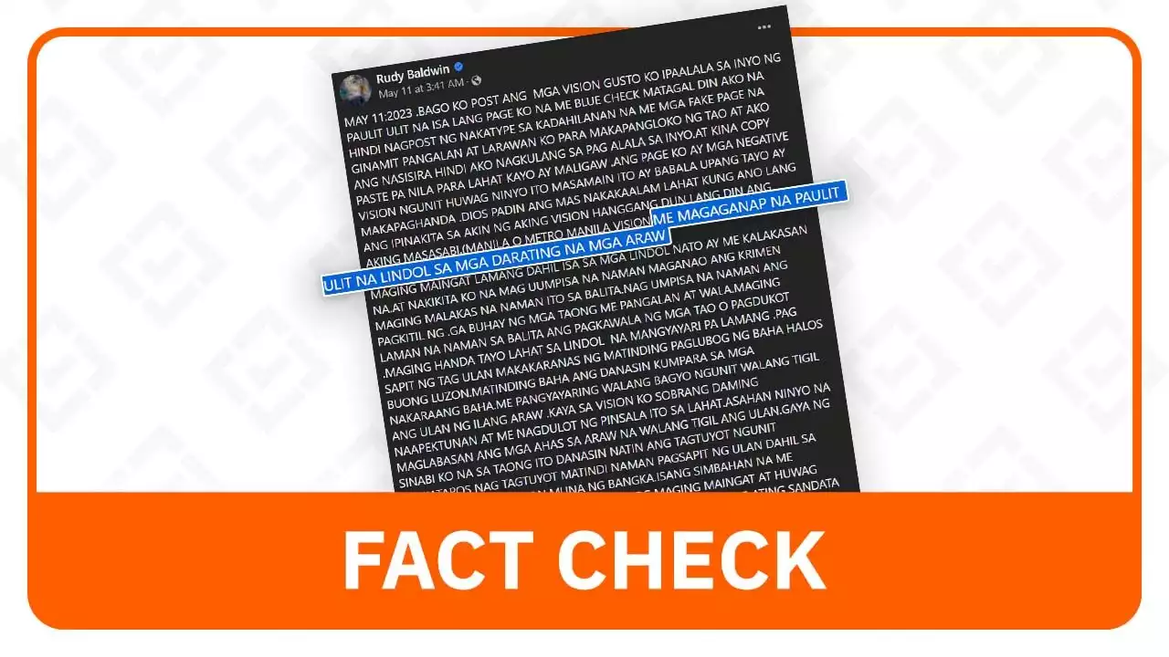 FACT CHECK: No prediction of earthquakes happening ‘in the coming days’