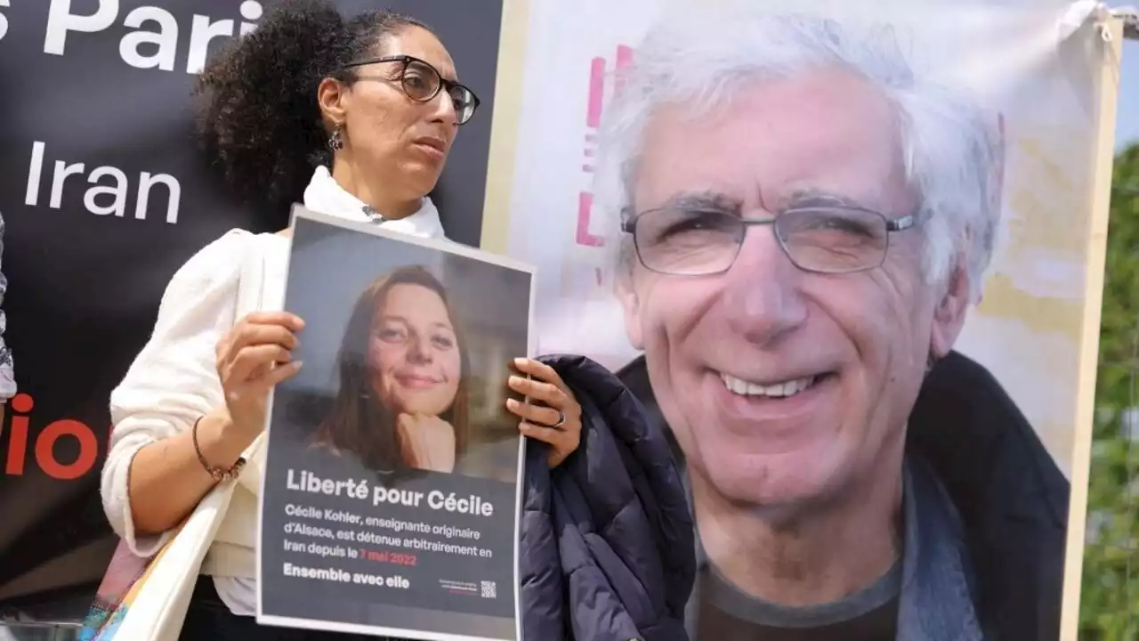 France: rassemblement à Paris pour Cécile Kohler et Jacques Paris, détenus en Iran