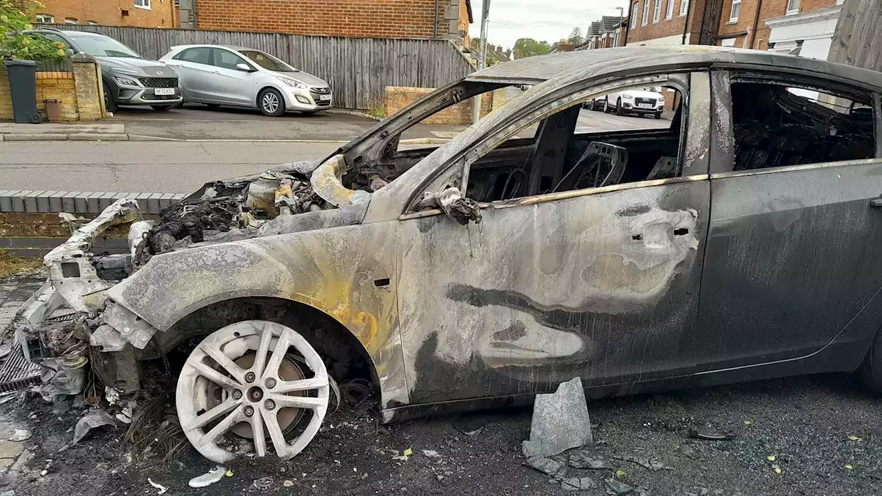 Dorset streets 'like a warzone' as 12 cars set on fire overnight