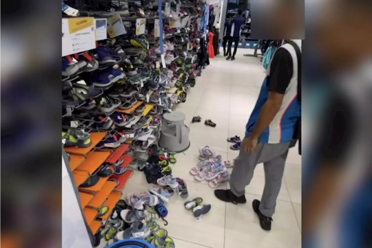 Shoppers leave mess of shoes behind in Decathlon outlet at City Square Mall