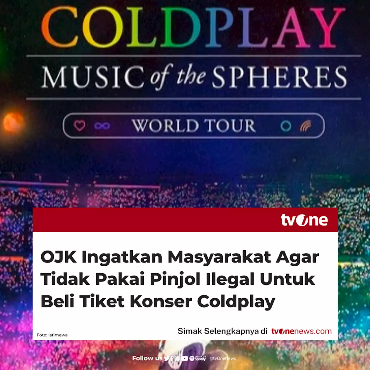 OJK Ingatkan Jangan Pakai Pinjol Ilegal Beli Tiket Coldplay