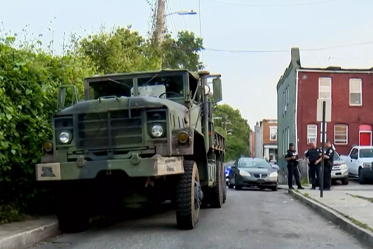 Maryland man accused of stealing 5-ton military vehicle leads police on chase same day he's released from jail