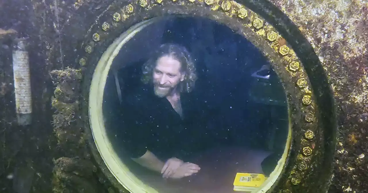 A Florida man living underwater won't resurface even after breaking the record