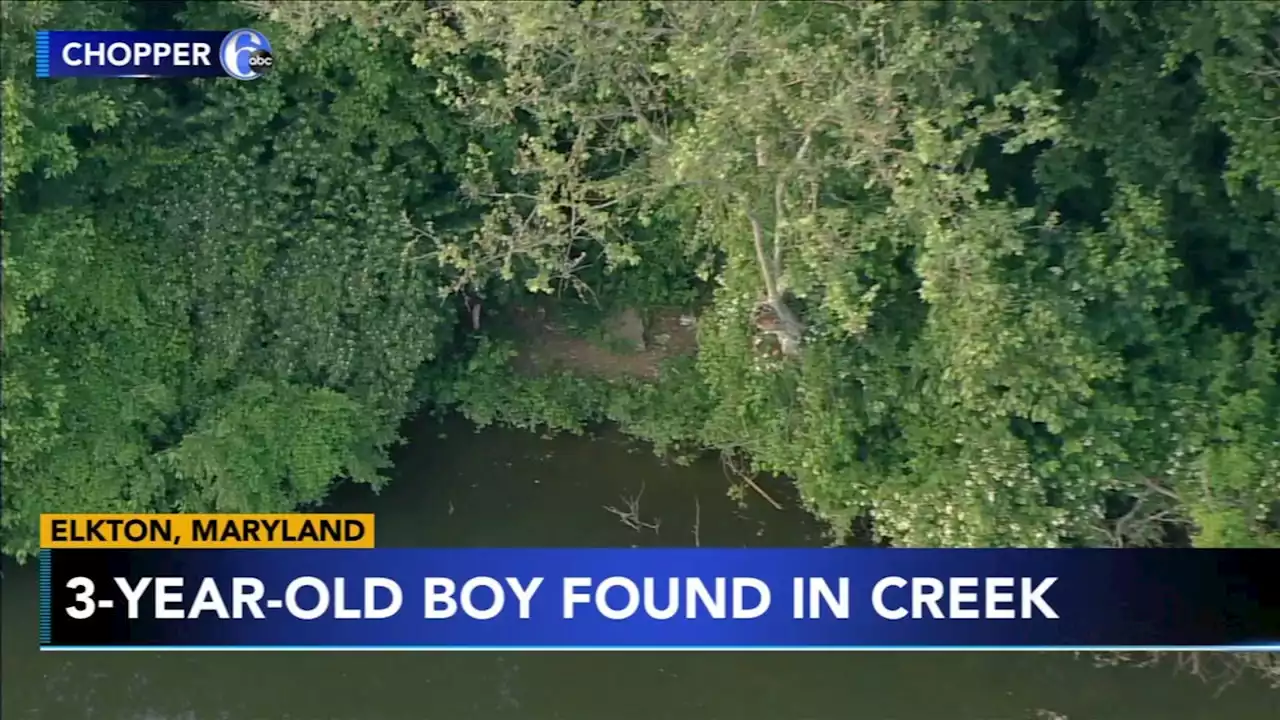 Missing 3-year-old boy found dead in waterway near Elkton, Maryland home