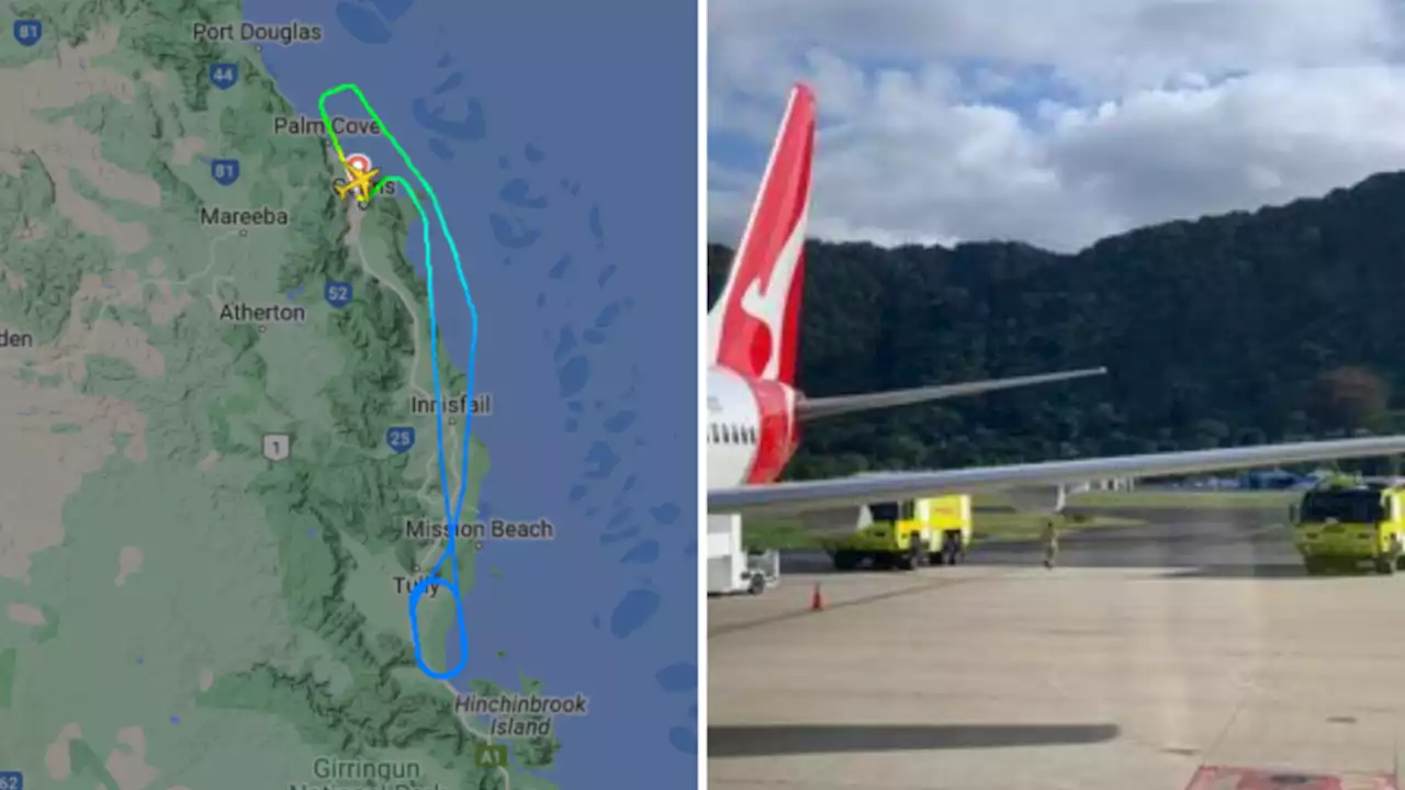 Qantas flight forced to turn back mid-air with reported engine failure