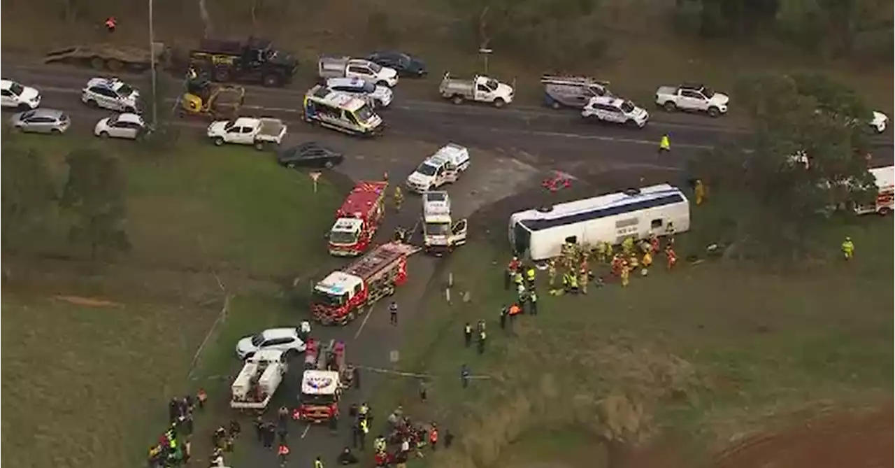 Multiple children injured in school bus crash west of Melbourne