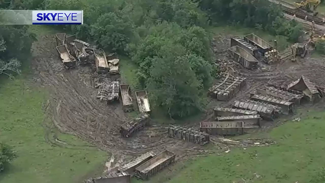 Officials respond to train derailment involving 31 loaded cars in northwest Montgomery County