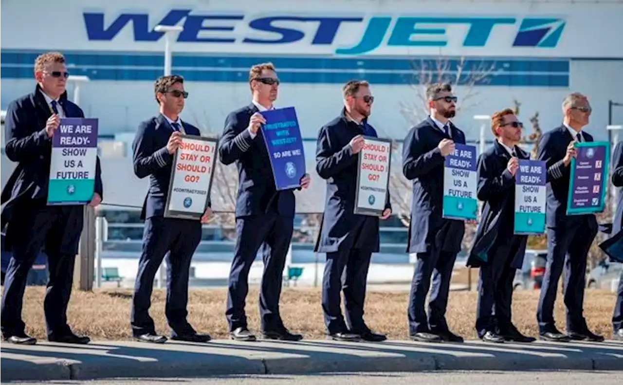 Union says WestJet pilots issue 72-hour strike notice, and plan job action Friday