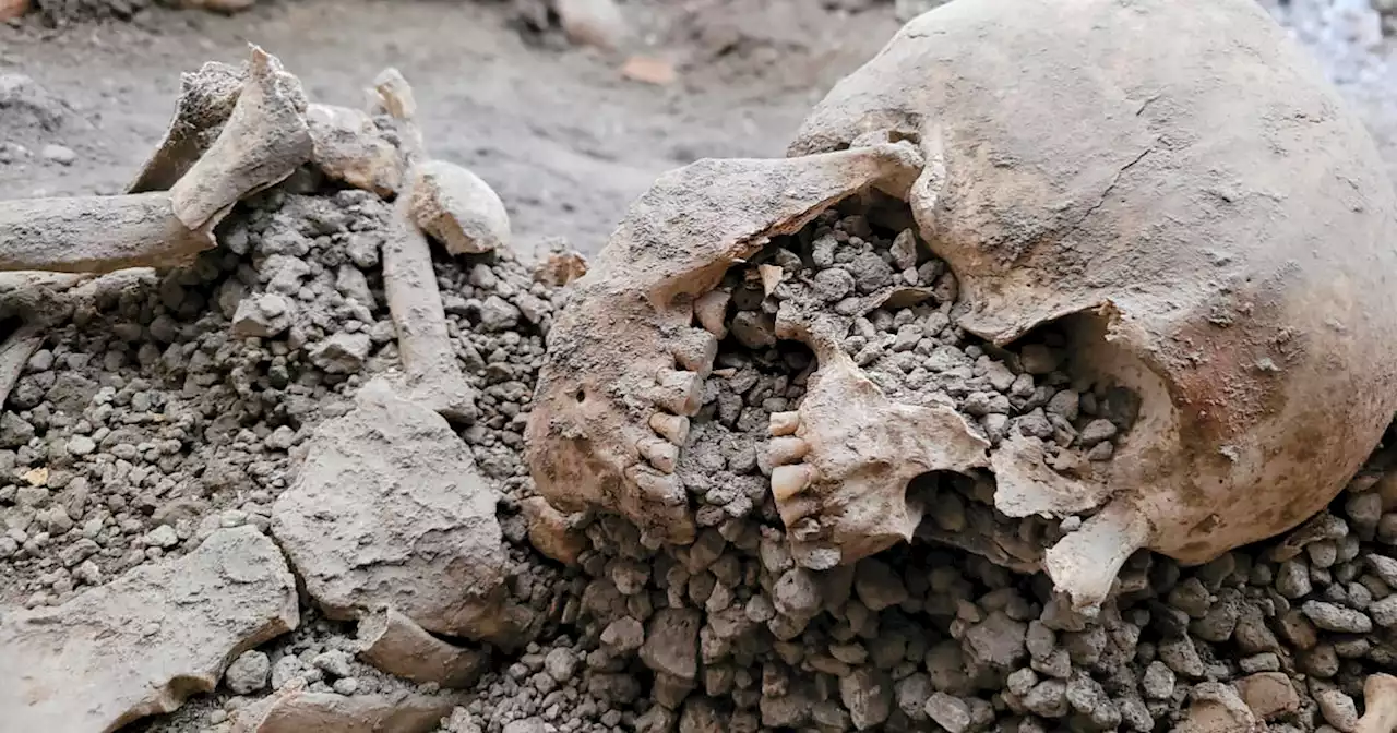 2 skeletons found in Pompeii ruins believed to be victims of earthquake before Vesuvius eruption