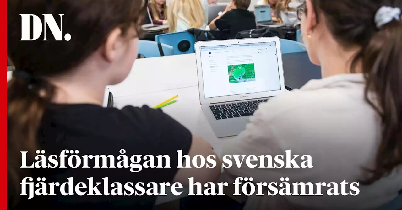 Svenska tioåringar tappar stort i läsförmåga