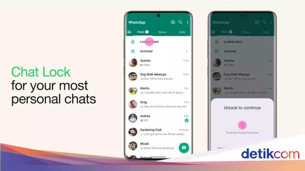 WhatsApp Rilis Fitur Chat Lock untuk Kunci Pesan Rahasia