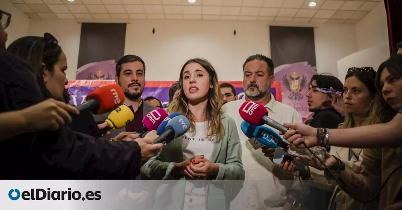 Irene Montero pide el voto en Castilla-La Mancha porque 'si el señor Page se queda solo, va a mirar a la derecha'