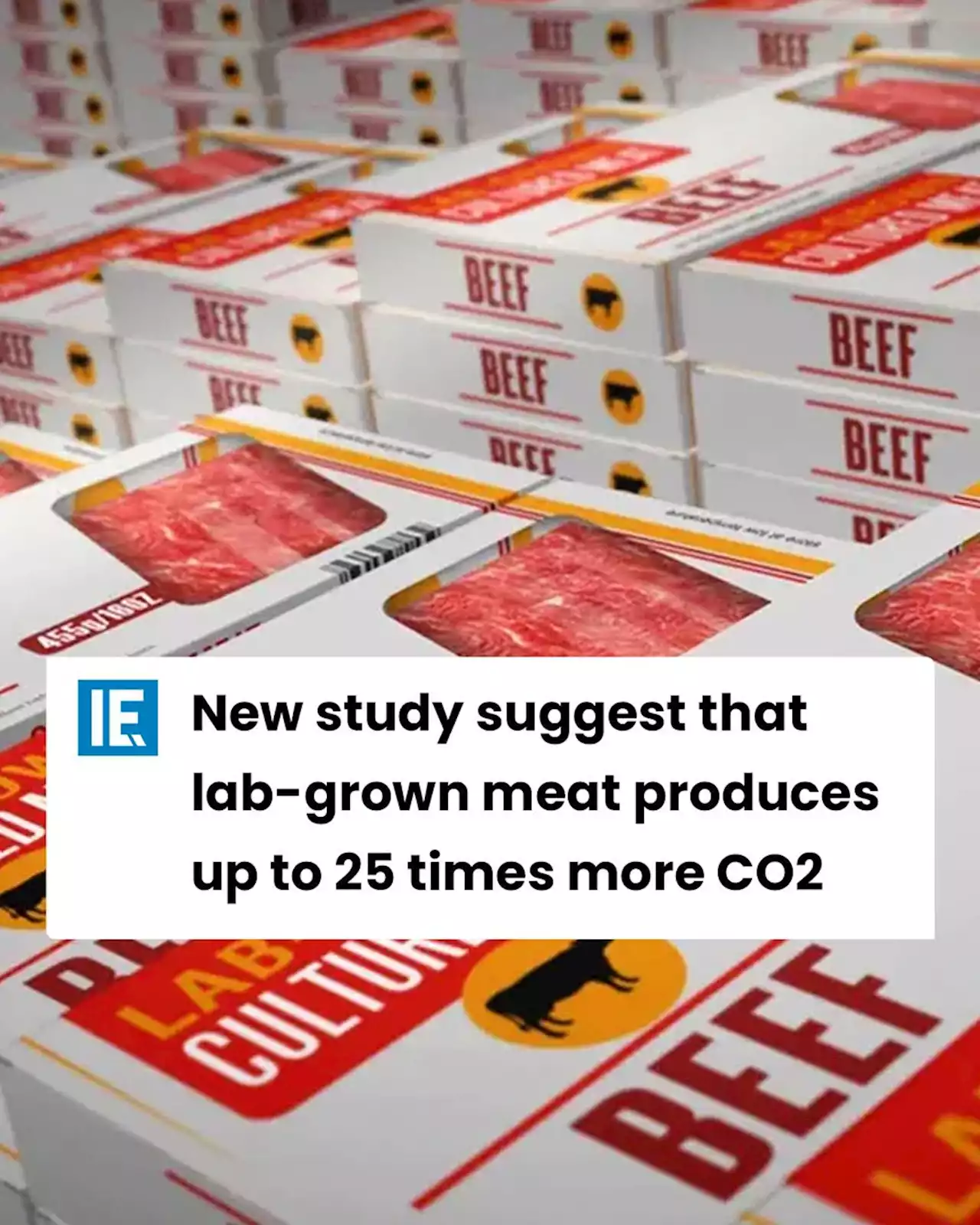 New study suggests that lab-grown meat produces up to 25 times more CO2