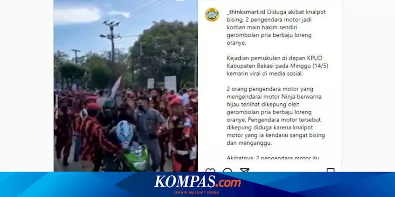 Diduga karena Knalpot Bising, Pengendara Motor Dihakimi Oknum Berbaju Oranye