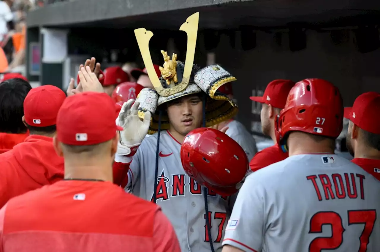 Shohei Ohtani flirts with a cycle while pitching in Angels’ victory