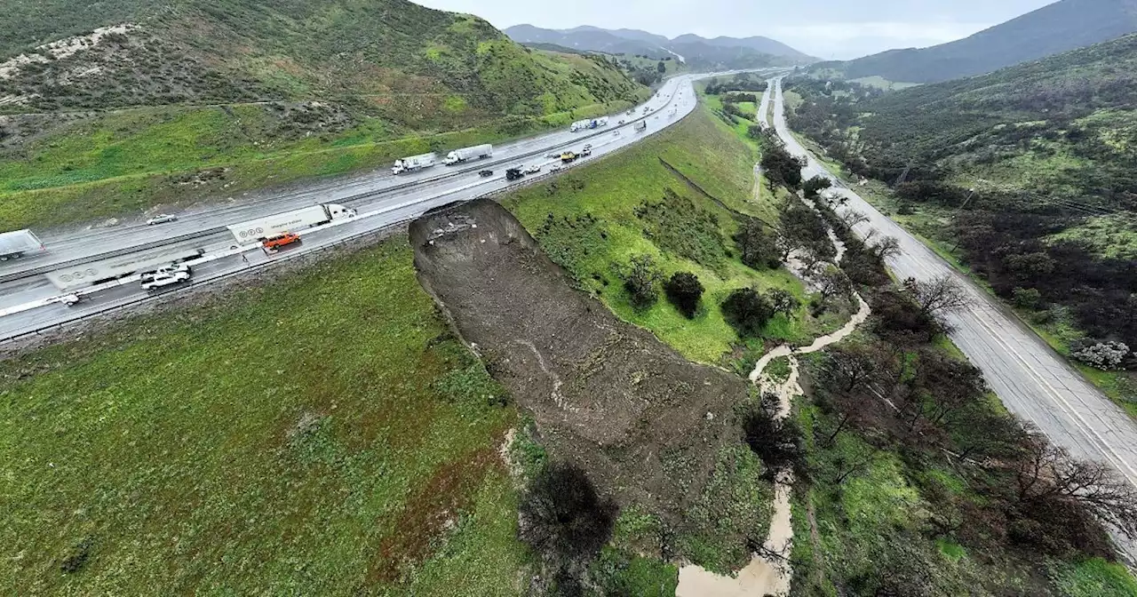 Stretch of southbound 5 Freeway to close overnight to repair landslide damage