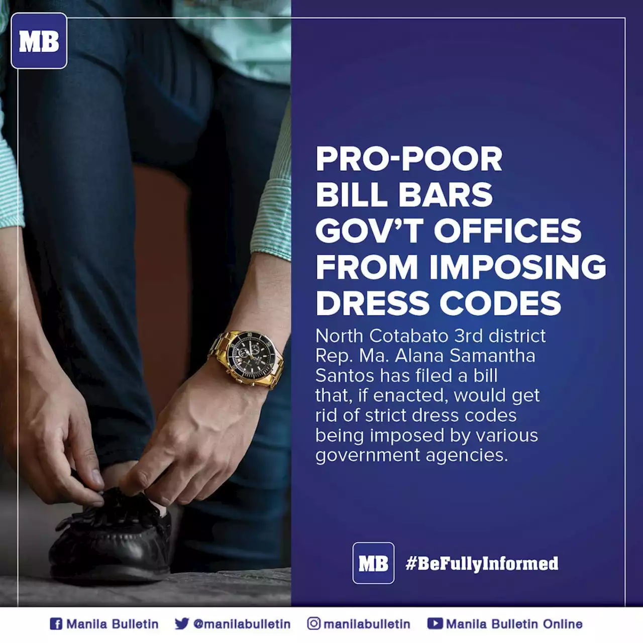 Pro-poor bill bars gov't offices from imposing dress codes