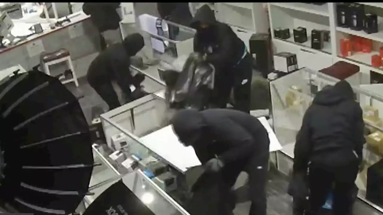 Watch: Group of About 15 Masked Thieves Use Car to Smash Into Corona Electronics Store