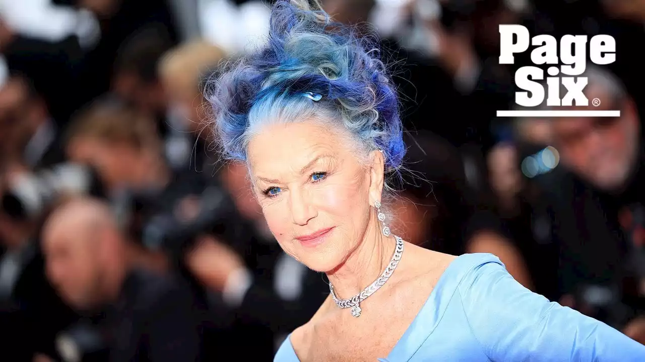 Helen Mirren debuts blue hair to match her dress at Cannes Film Festival 2023 | Page Six