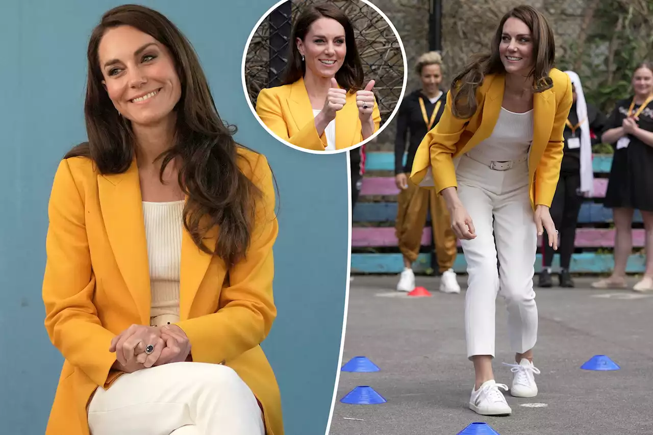 Kate Middleton pops in yellow blazer paired with her go-to sneakers