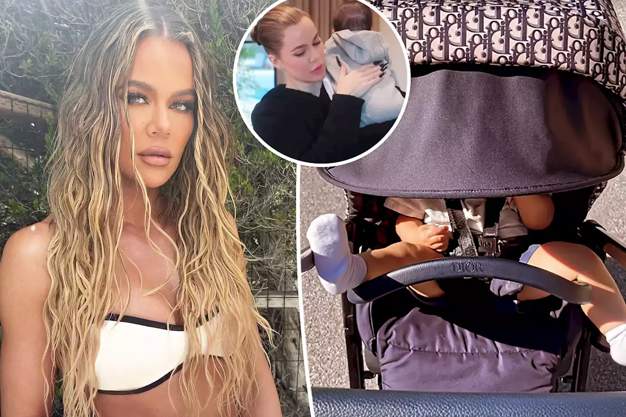 Khloé Kardashian pushes 9-month-old son Tatum in $4,900 Dior stroller