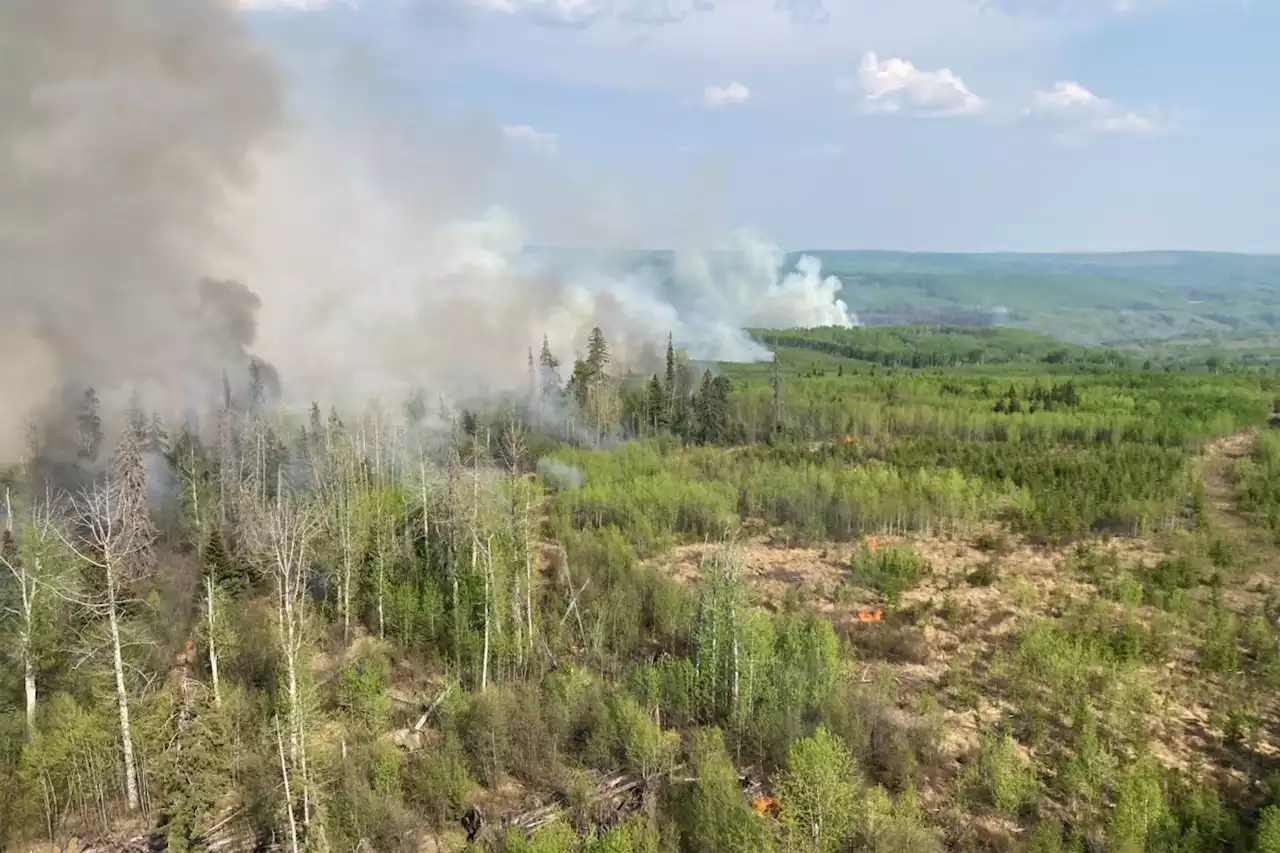 Wind warning issued as crews tackle wildfires in the Peace Region