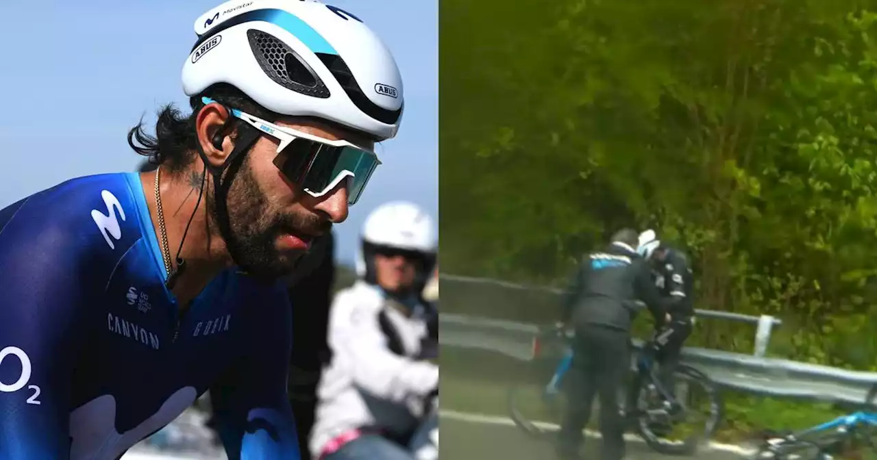 El agua no deja: Fernando Gaviria sufrió nueva caída en el Giro de Italia