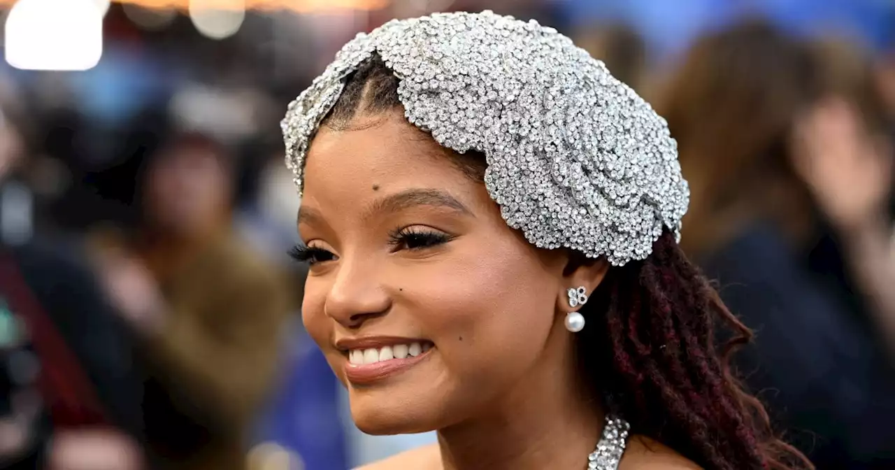 Halle Bailey sparkles in ocean-inspired dress at ‘Little Mermaid’ premiere