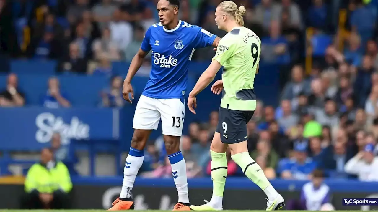 Pep Guardiola APUNTÓ a Yerry Mina por su manera de marcar a Haaland: 'Sabe...' - TyC Sports